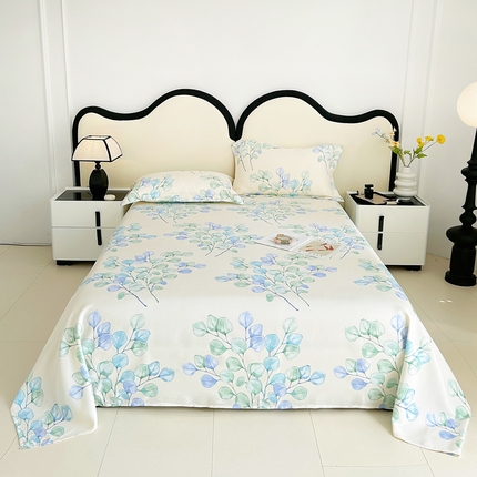 91家纺网 家纺一手货源 找家纺 （总）棉乐町家居 2025新款竹纤维凉席三件套床单软凉席