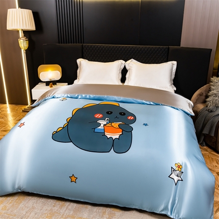91家纺网 家纺一手货源 找家纺 （总）圣比熊 2025新款可水洗冰丝大版被套双人床单被套带同款床单床笠