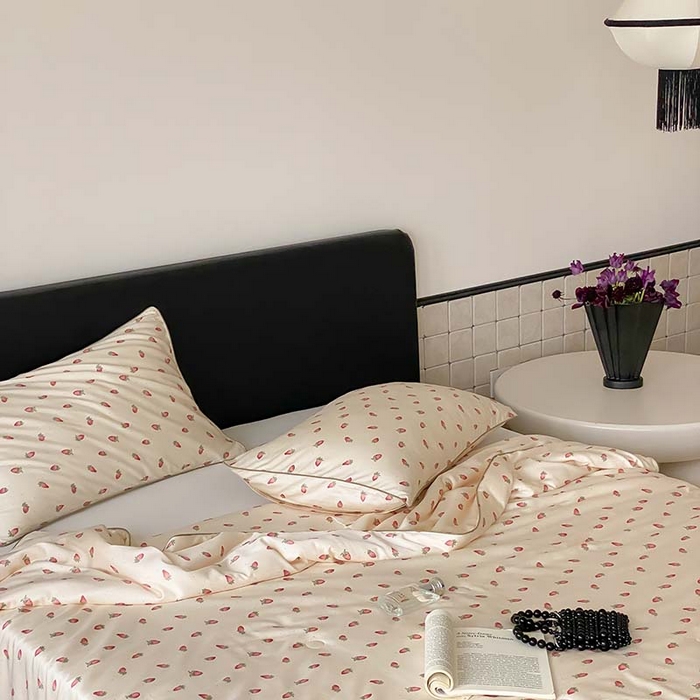 91家纺网 家纺一手货源 找家纺 汇庭 2024新款雅棉天丝可机洗夏被棚拍 草莓多多