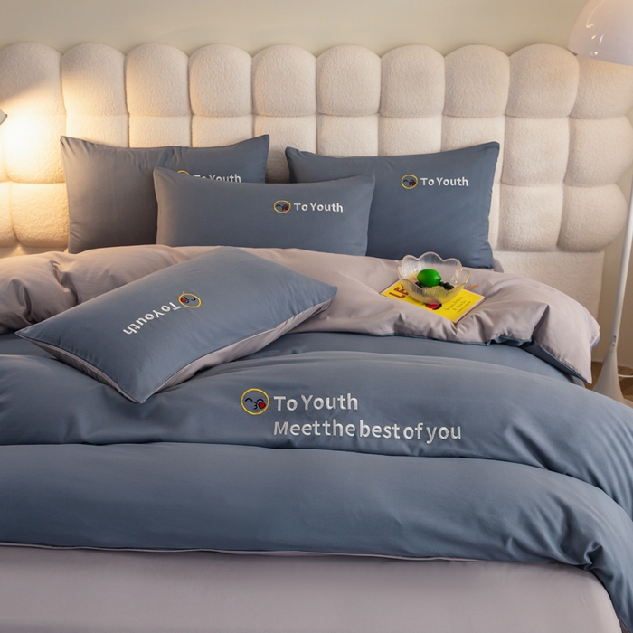 91家纺网 家纺一手货源 找家纺 （总）梦恬佳 2024新款水洗磨毛四件套