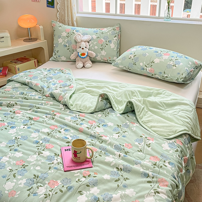 91家纺网 家纺一手货源 找家纺 美梦里 2024新款A类针织华夫格夏被夏凉被空调被子 清风