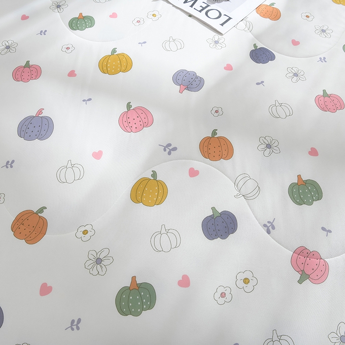 91家纺网 家纺一手货源 找家纺 圣楚家纺  2024新款A类针织棉印花夏被夏凉被空调被 七彩南瓜