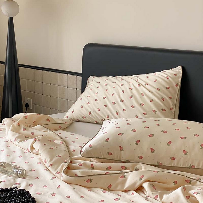 91家纺网 家纺一手货源 找家纺 汇庭 2024新款雅棉天丝可机洗夏被棚拍 草莓多多