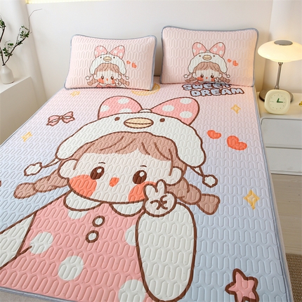 91家纺网 家纺一手货源 找家纺 （总）美丽折家纺 2025新款6mm厚大版卡通乳胶凉席