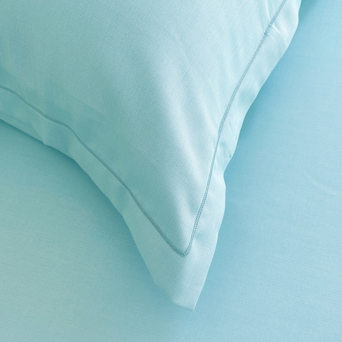 91家纺网 家纺一手货源 找家纺 首爱 2025新款竹纤维凉席三件套床单软凉席 素色-蓝