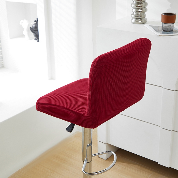 91家纺网 家纺一手货源 找家纺 共鸣沙发套 2024新款玉米绒系列椅套（高脚凳椅套） 玉米绒-酒红