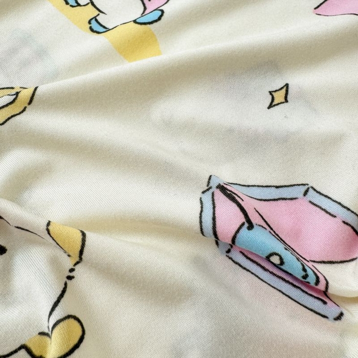 91家纺网 家纺一手货源 找家纺 星期八 2024新款舒适亲肤婴儿裸睡级卡通印花凉感毯 音乐派对