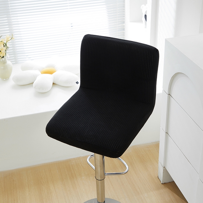 91家纺网 家纺一手货源 找家纺 共鸣沙发套 2024新款玉米绒系列椅套（高脚凳椅套） 玉米绒-黑色