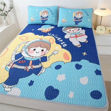 91家纺网 家纺一手货源 找家纺 （总）美丽折家纺 2025新款6mm厚大版卡通乳胶凉席