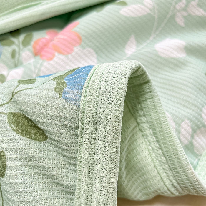 91家纺网 家纺一手货源 找家纺 美梦里 2024新款A类针织华夫格夏被夏凉被空调被子 清风