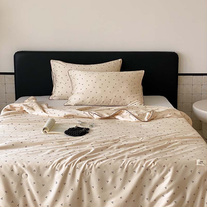 91家纺网 家纺一手货源 找家纺 汇庭 2024新款雅棉天丝可机洗夏被棚拍 麦芽