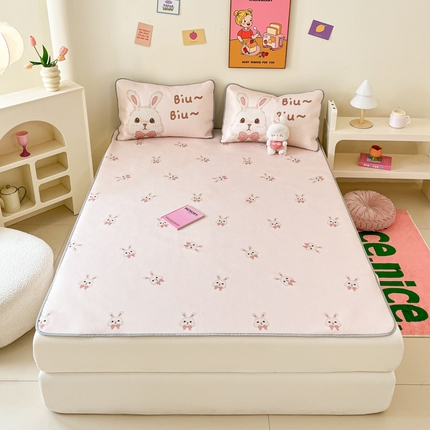 91家纺网 家纺一手货源 找家纺 （总）寐居家纺 2024新款A类时尚印花凉感冰丝凉席