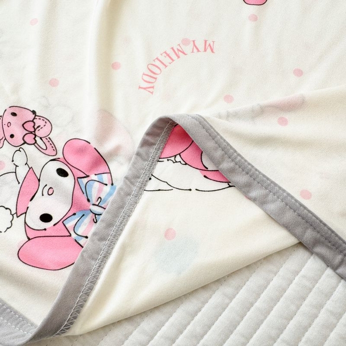 91家纺网 家纺一手货源 找家纺 星期八 2024新款舒适亲肤三丽鸥婴儿裸睡级凉感毯 波点美乐蒂