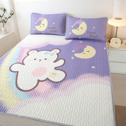 91家纺网 家纺一手货源 找家纺 （总）美丽折家纺 2025新款6mm厚大版卡通乳胶凉席