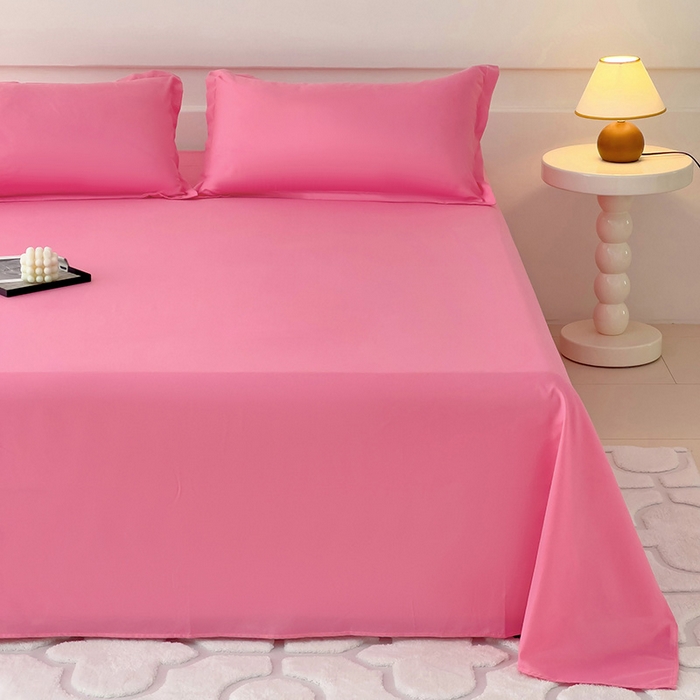 91家纺网 家纺一手货源 找家纺 楠沐家纺 2025年新款芦荟棉柔软亲肤纯色枕套 玖红