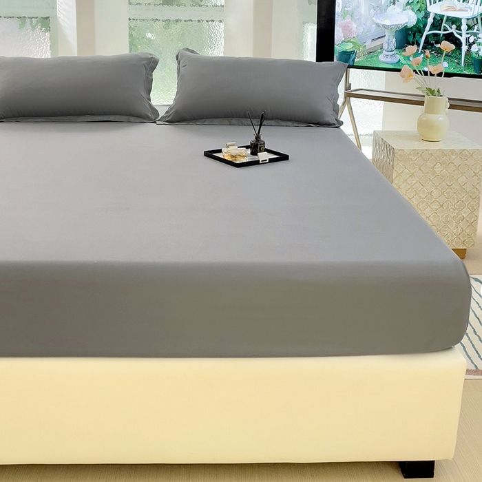 91家纺网 家纺一手货源 找家纺 楠沐家纺 2025年新款芦荟棉柔软亲肤纯色枕套 深灰