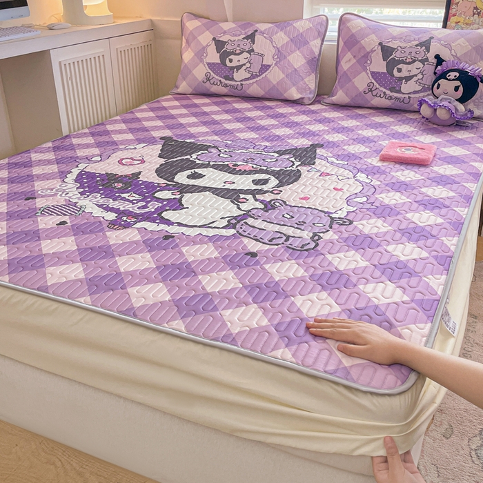 91家纺网 家纺一手货源 找家纺 金爱家 2024款三丽鸥乳胶凉席床笠款 信封库洛米