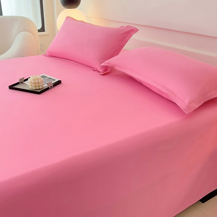 91家纺网 家纺一手货源 找家纺 楠沐家纺 2025年新款芦荟棉柔软亲肤纯色枕套 玖红