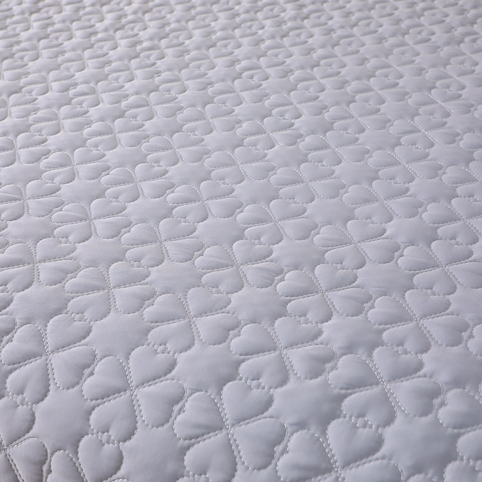 91家纺网 家纺一手货源 找家纺 佳梦家纺 2024新款花边天丝床盖三件套 冰雪绸天丝-浅灰色