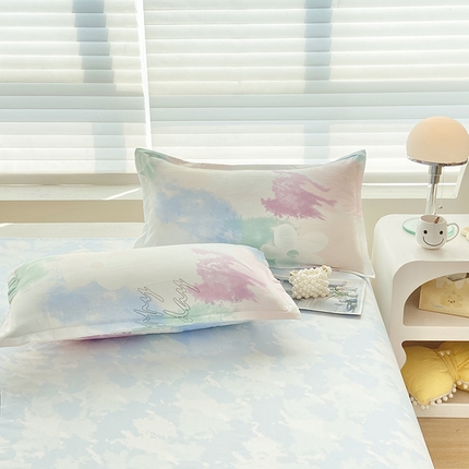 91家纺网 家纺一手货源 找家纺 （总）楠沐-2025年新款亲肤芦荟棉印花枕套