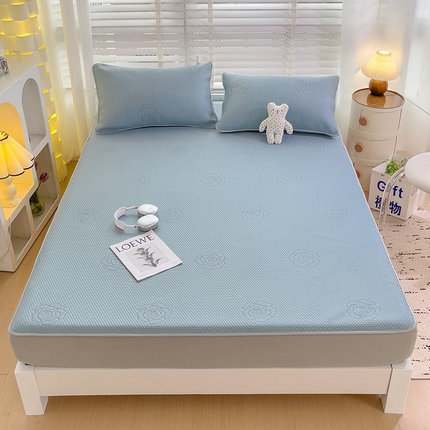 91家纺网 家纺一手货源 找家纺 （总）大柏树 2025新款A类提花冰豆豆凉席床笠款