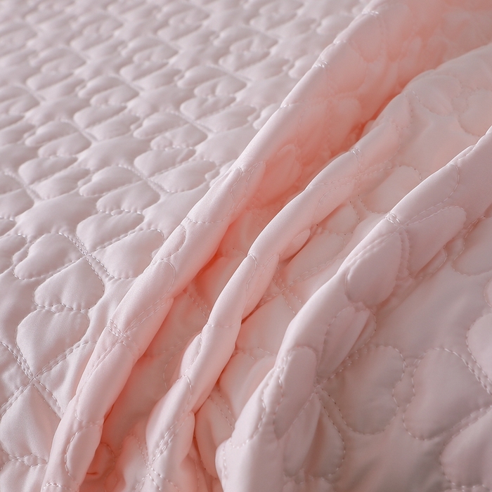 91家纺网 家纺一手货源 找家纺 佳梦家纺 2024新款花边天丝床盖三件套 冰雪绸天丝-浅玉色