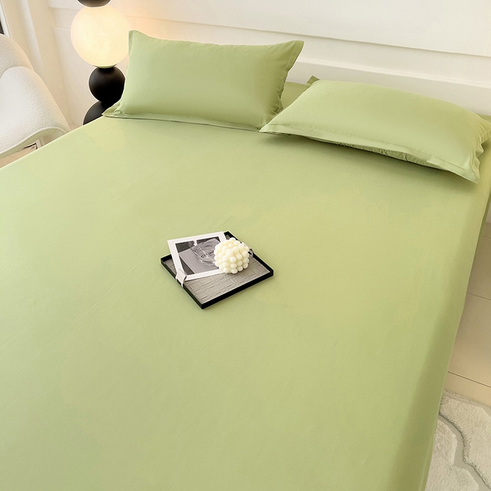 91家纺网 家纺一手货源 找家纺 楠沐家纺 2025年新款芦荟棉柔软亲肤纯色枕套 果绿