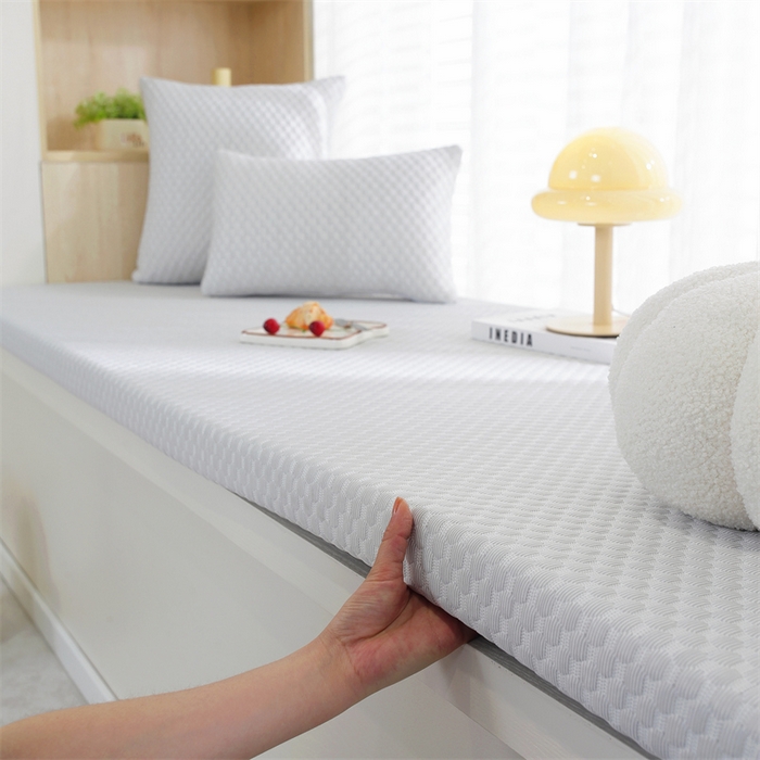 91家纺网 家纺一手货源 找家纺 共鸣沙发垫2024新款5cm厚50D凉豆豆海绵飘窗垫 凉豆豆灰色