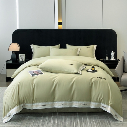 91家纺网 家纺一手货源 找家纺 （总）懒猫家纺 G轻奢系列高精密40支13374全棉喷气绣花四件套