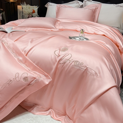 91家纺网 家纺一手货源 找家纺 （总）家居1号 2024新款60S奥地利兰精天丝四件套-迪莉尔