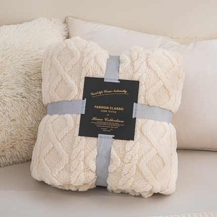 91家纺网 家纺一手货源 找家纺 （总）丹本家纺 2025新款塔肤绒双面提花加厚毛毯盖毯