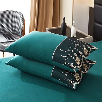 91家纺网 家纺一手货源 找家纺 莉莉安家纺 2025新款枕套 蒂欧-海藻绿