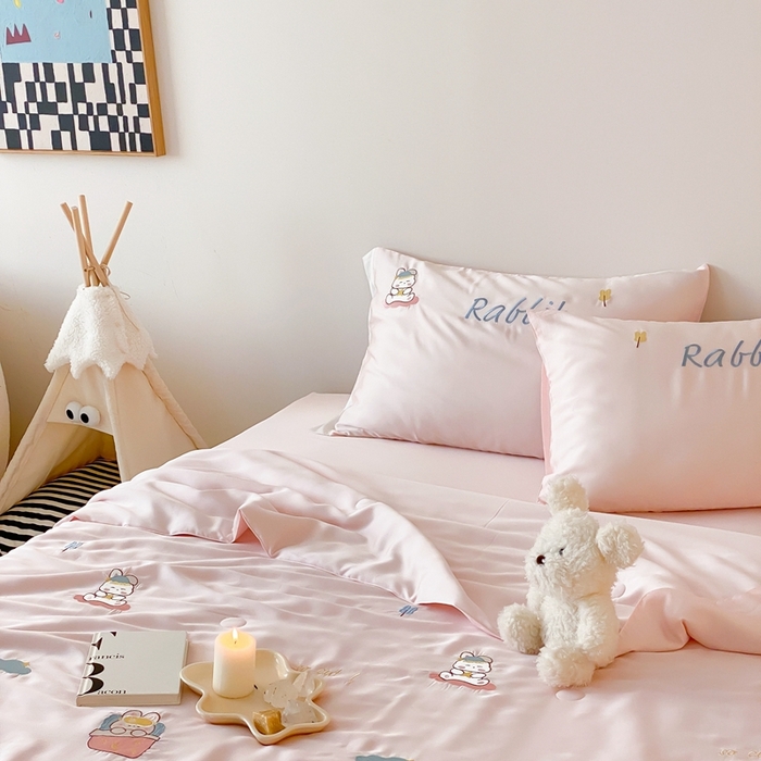 91家纺网 家纺一手货源 找家纺 （总）星野 2024新款80s奥地利天丝夏被-晚安兔