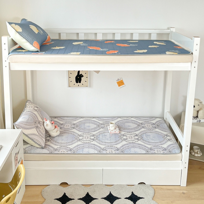 91家纺网 家纺一手货源 找家纺 东宇床垫 2025新款A类凉感丝乳胶学生凉席 北欧风情