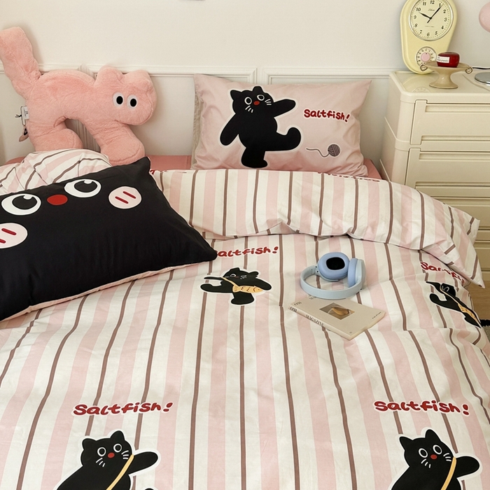 91家纺网 家纺一手货源 找家纺 （总）昔可家纺 2024新款全棉卡通大版印花四件套