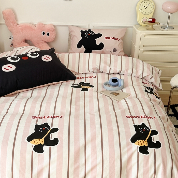 91家纺网 家纺一手货源 找家纺 （总）昔可家纺 2024新款全棉卡通大版印花四件套