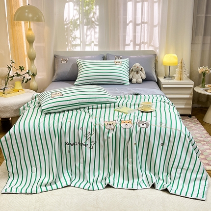 91家纺网 家纺一手货源 找家纺 经年 2025新款水洗真丝夏被好伙伴系列 好伙伴-香草灰夏被