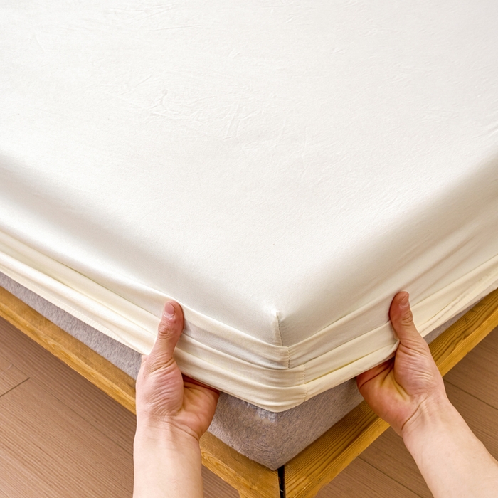 91家纺网 家纺一手货源 找家纺 云尚床笠 热卖简约风纯色原棉床笠系列 白色