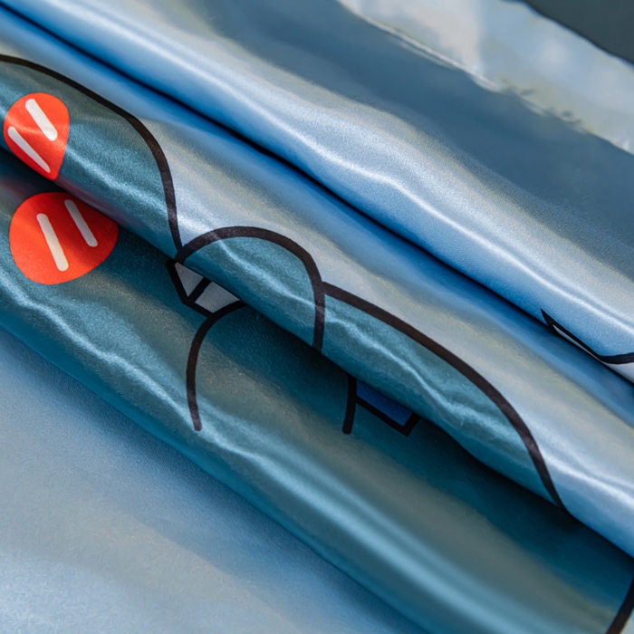 91家纺网 家纺一手货源 找家纺 梦舒羽 2025新款可水洗冰丝枕套宿舍单人凉爽枕头套 小恐龙