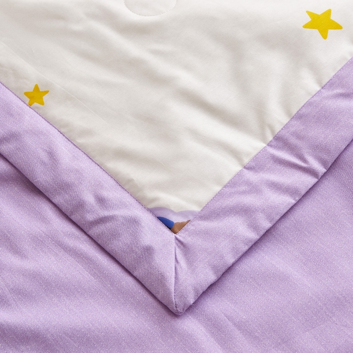 91家纺网 家纺一手货源 找家纺 怡家居 2024新款全棉印花手包边夏被四件套 微笑曲奇