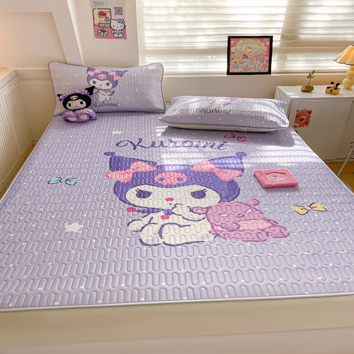 91家纺网 家纺一手货源 找家纺 金爱家 2024款三丽鸥乳胶凉席床笠款 休闲库洛米