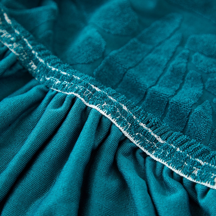 91家纺网 家纺一手货源 找家纺 共鸣沙发套 2024新款臻品提花系列椅套（短背款弧形椅套） 织叶-杉绿