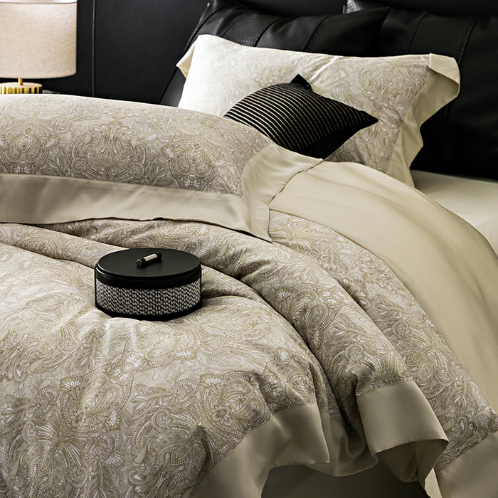 91家纺网 家纺一手货源 找家纺 涞澳 新款80支天丝棉四件套 沙棠-绿