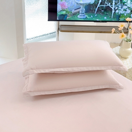 91家纺网 家纺一手货源 找家纺 （总）楠沐家纺 2025年新款芦荟棉柔软亲肤纯色枕套