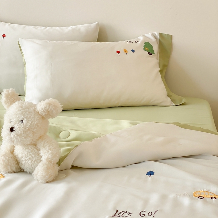 91家纺网 家纺一手货源 找家纺 （总）星野 2024新款80s奥地利天丝夏被-小森林