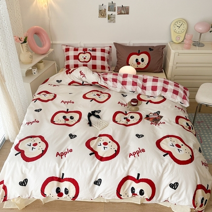 91家纺网 家纺一手货源 找家纺 （总）昔可家纺 2024新款全棉卡通大版印花四件套