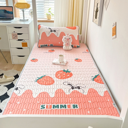 91家纺网 家纺一手货源 找家纺 （总）东宇 2024新款A类凉感丝夹棉乳胶学生凉席