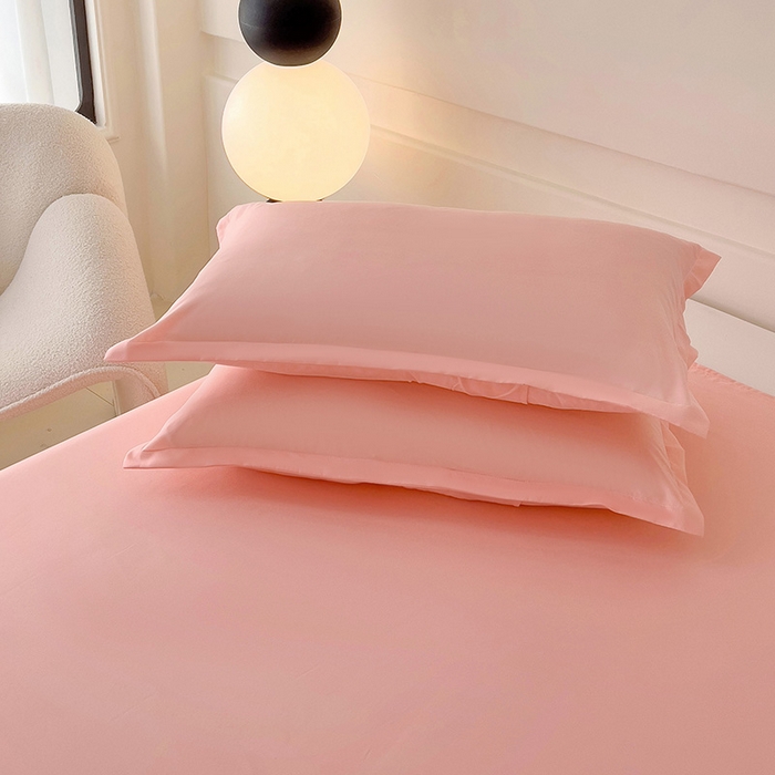 91家纺网 家纺一手货源 找家纺 楠沐家纺 2025年新款芦荟棉柔软亲肤纯色枕套 浅玉