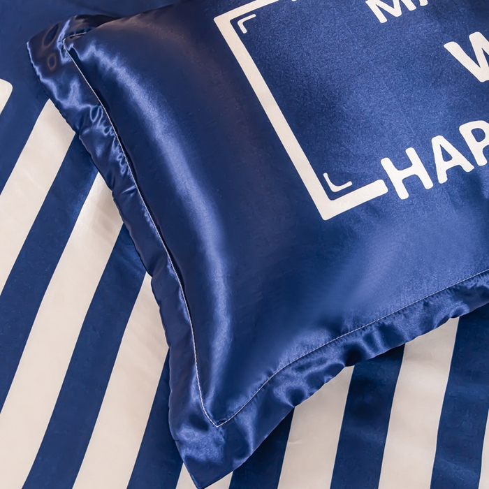 91家纺网 家纺一手货源 找家纺 梦舒羽 2025新款可水洗冰丝枕套宿舍单人凉爽枕头套 开心一刻