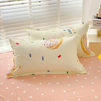 楠沐-2025年新款亲肤芦荟棉印花枕套 甜甜圈2